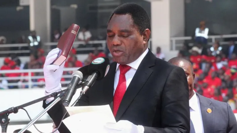 Zambia’s Hakainde Hichilema Begins Second Term as Rival Remains in Detention